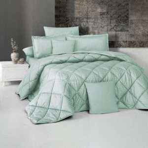 Hotel Striped 100% Cotton 300 TC Comforter Set 4 PCS