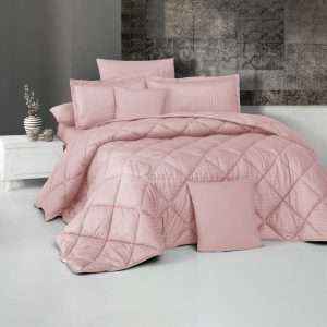 Hotel Striped 100% Cotton 300 TC Comforter Set,4 PCS