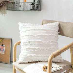 Beautiful Ruffle Linen Cushion Cover