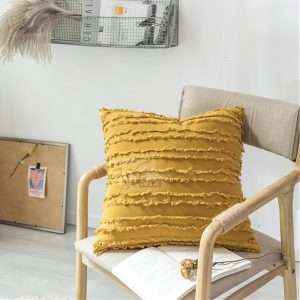 Beautiful Ruffle Linen Cushion Cover