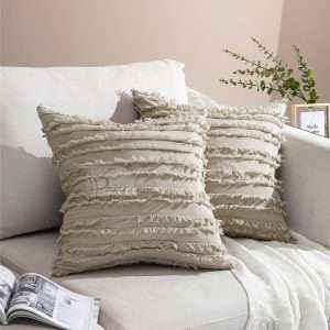 Beautiful Ruffle Linen Cushion Cover