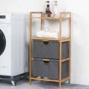 Bamboo Shelving With 2 Drawers