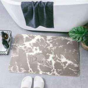 Retro Waterproof Bath Mat Soft Polyester Absorbent Anti-Slip (60X90cm)