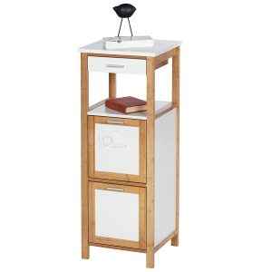 Bamboo Unit Storage 2 Compartments+Drawer