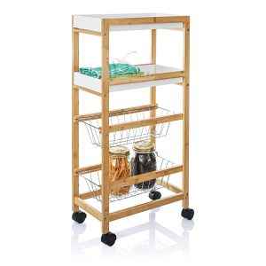 Wooden Rectangular Kitchen Trolley