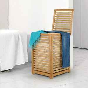 Bamboo Cabinet Laundry Bin
