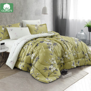 Cotton100% Twin Patterned Comforter Set 4 PCS