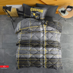 Cotton 100% Turkish Comforter Twin Size 4 PCS Set Roadstar