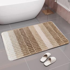 Waterproof Bath Mat Soft Polyester Absorbent Anti-Slip (50X80cm)