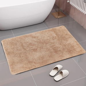 Retro Waterproof Bath Mat Soft Polyester Absorbent Anti-Slip (50X80cm)