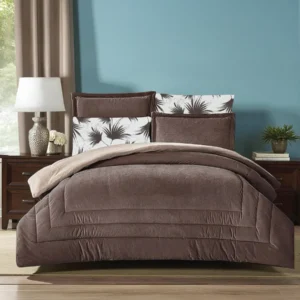 King Size Winter Comforter Set 6 PCS ,Brown