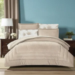 King Size Winter Comforter Set 6 PCS , Beige